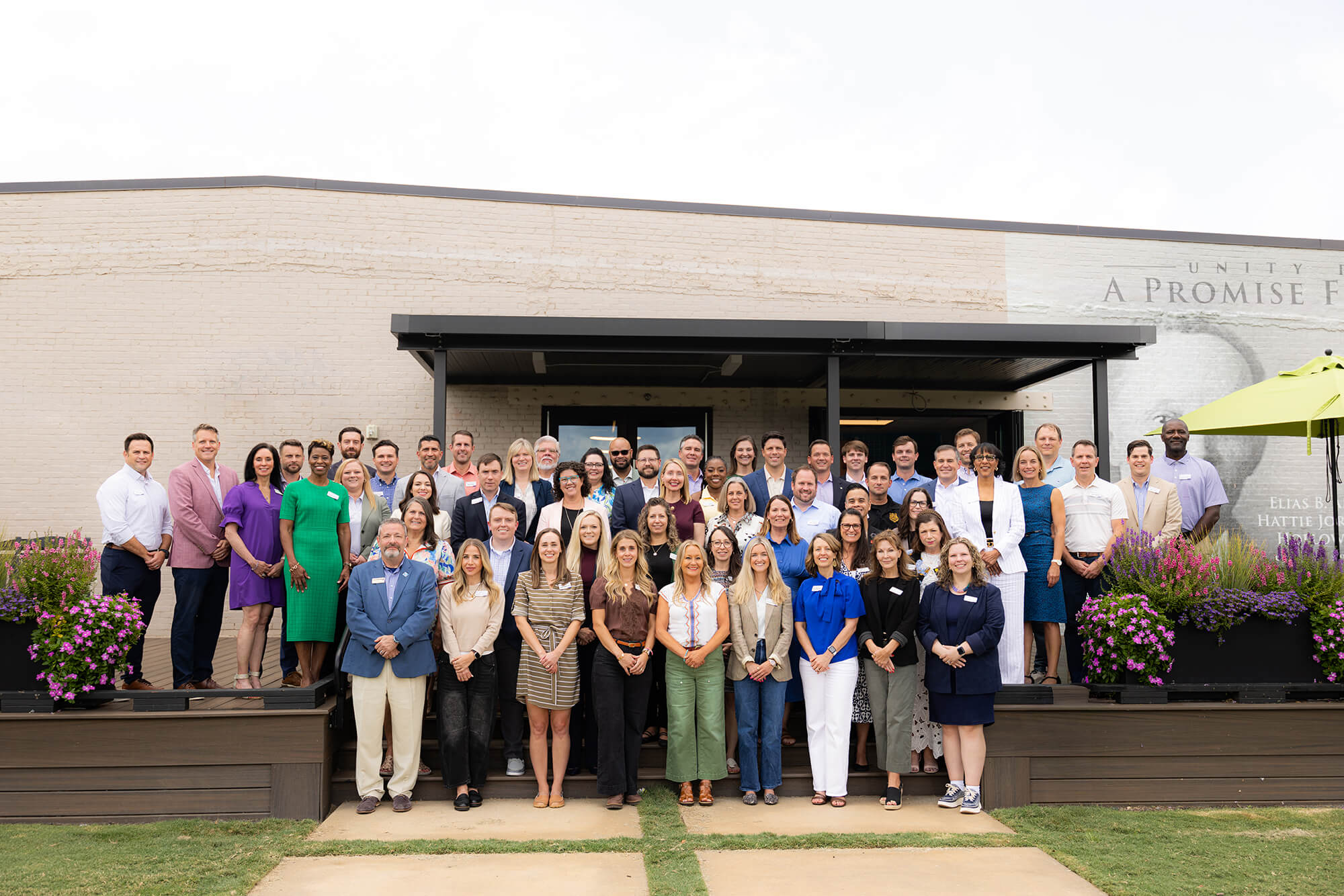 Leadership Greenville group photo outside a building