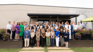 Leadership Greenville group photo outside a building