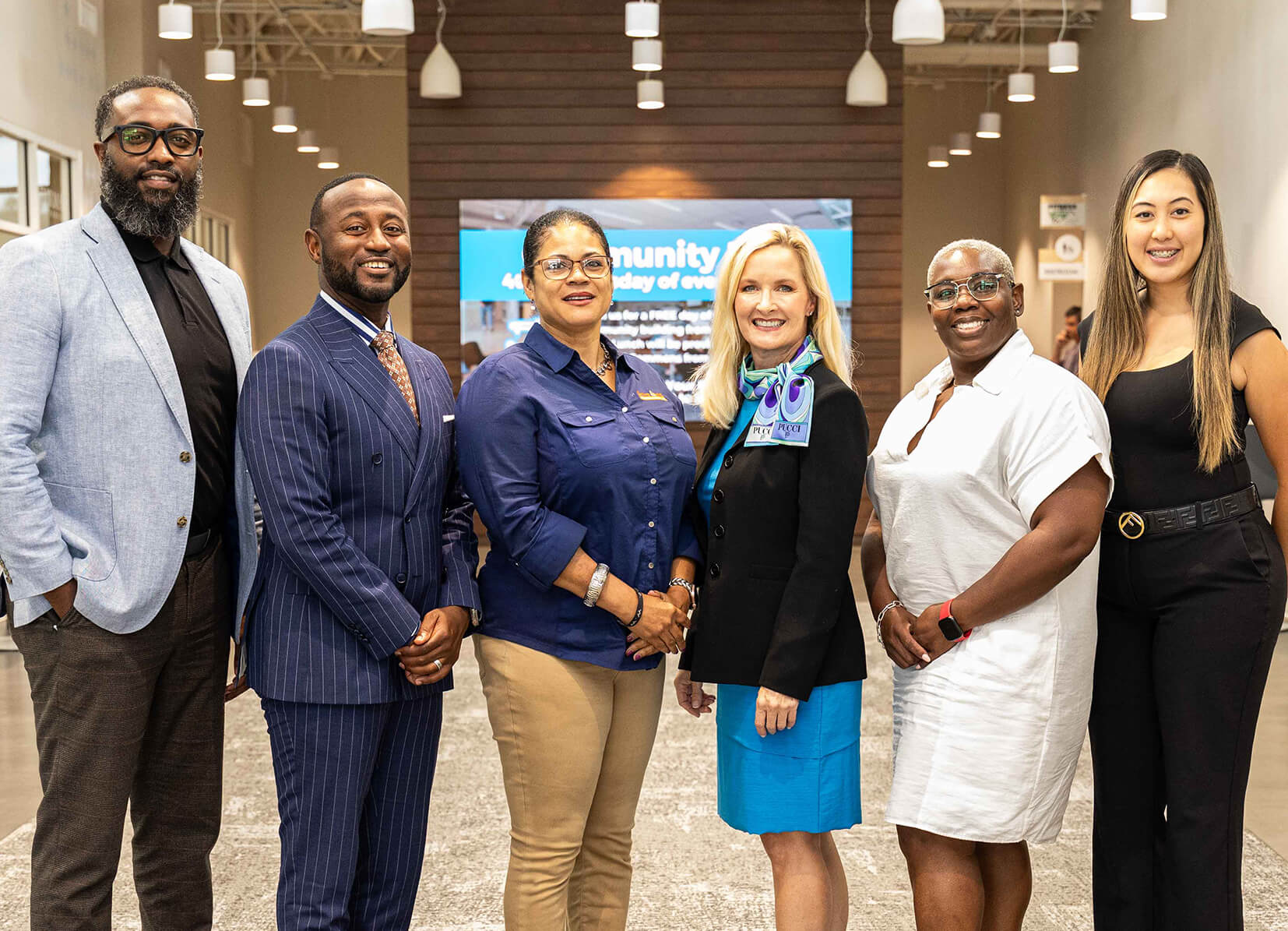 Minority Business Accelerator participants posing together at an event