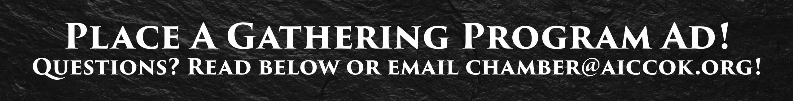 place a gathering program ad