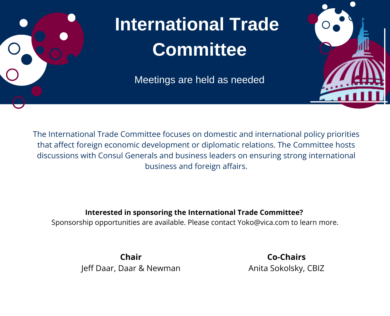 International Trade Committee Info