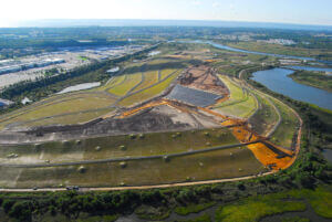 Vegetated Landfill Cap using TRMs
