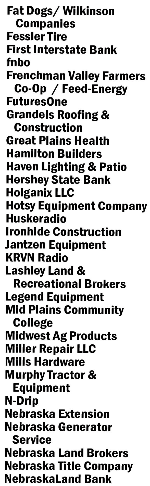 Expo Vendor List