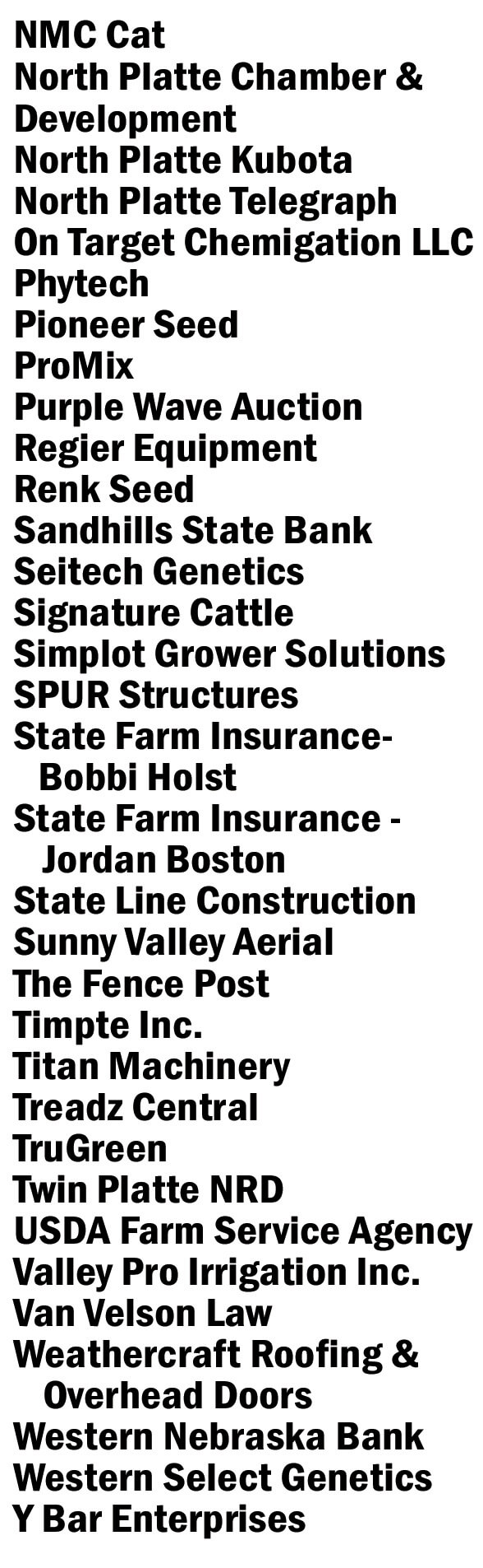 Expo Vendor List