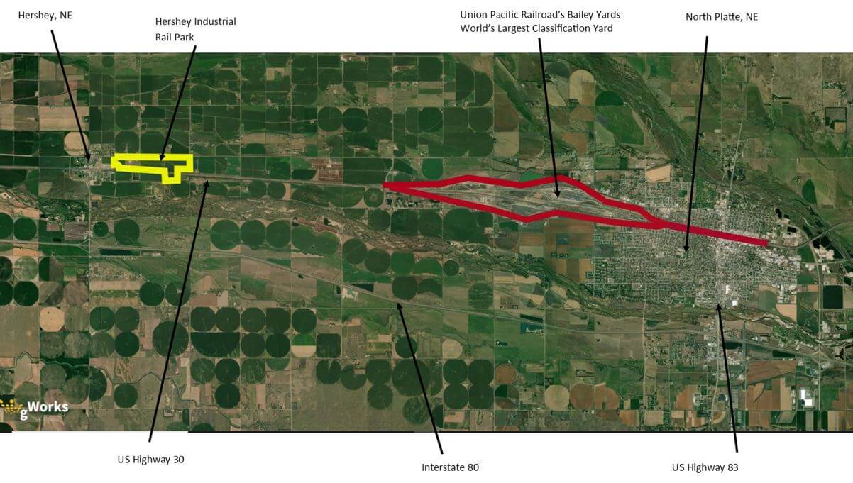 aerial map of area