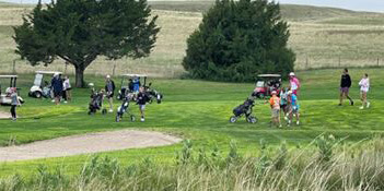 Jr Ambassador Classic players on course