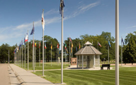ball fields with a gazebo