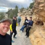 group of hikers on trail