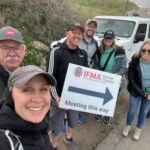 group of hikers getting ready to go out on trails