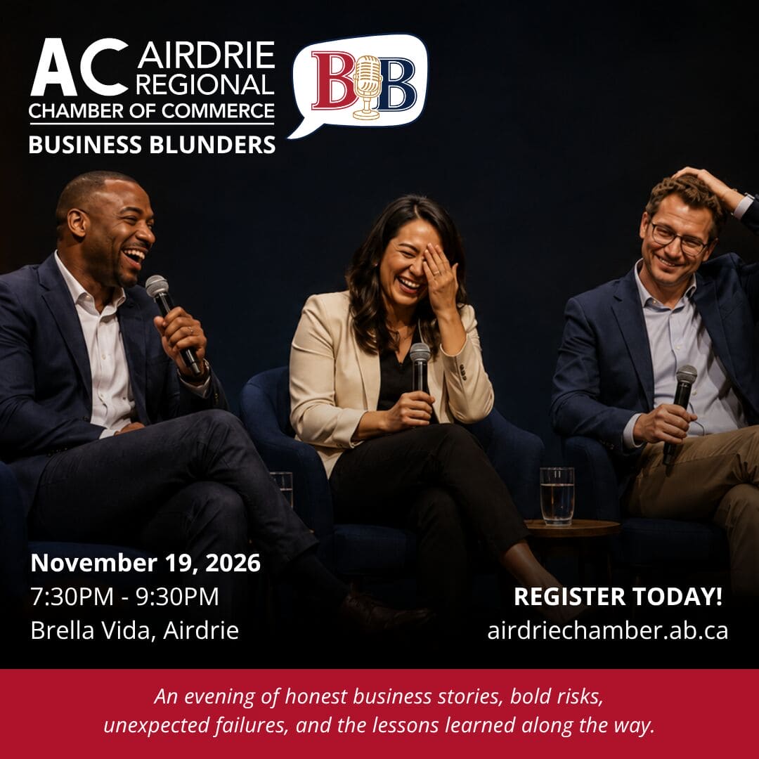 business people laughing on stage