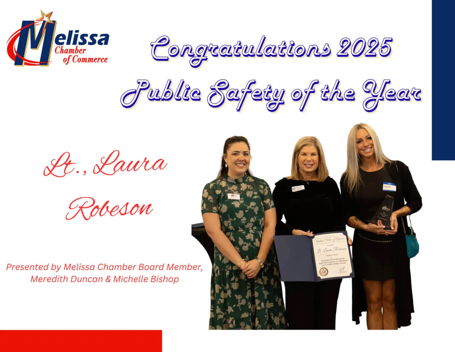 2025 Melissa's Public Safety of the Year
