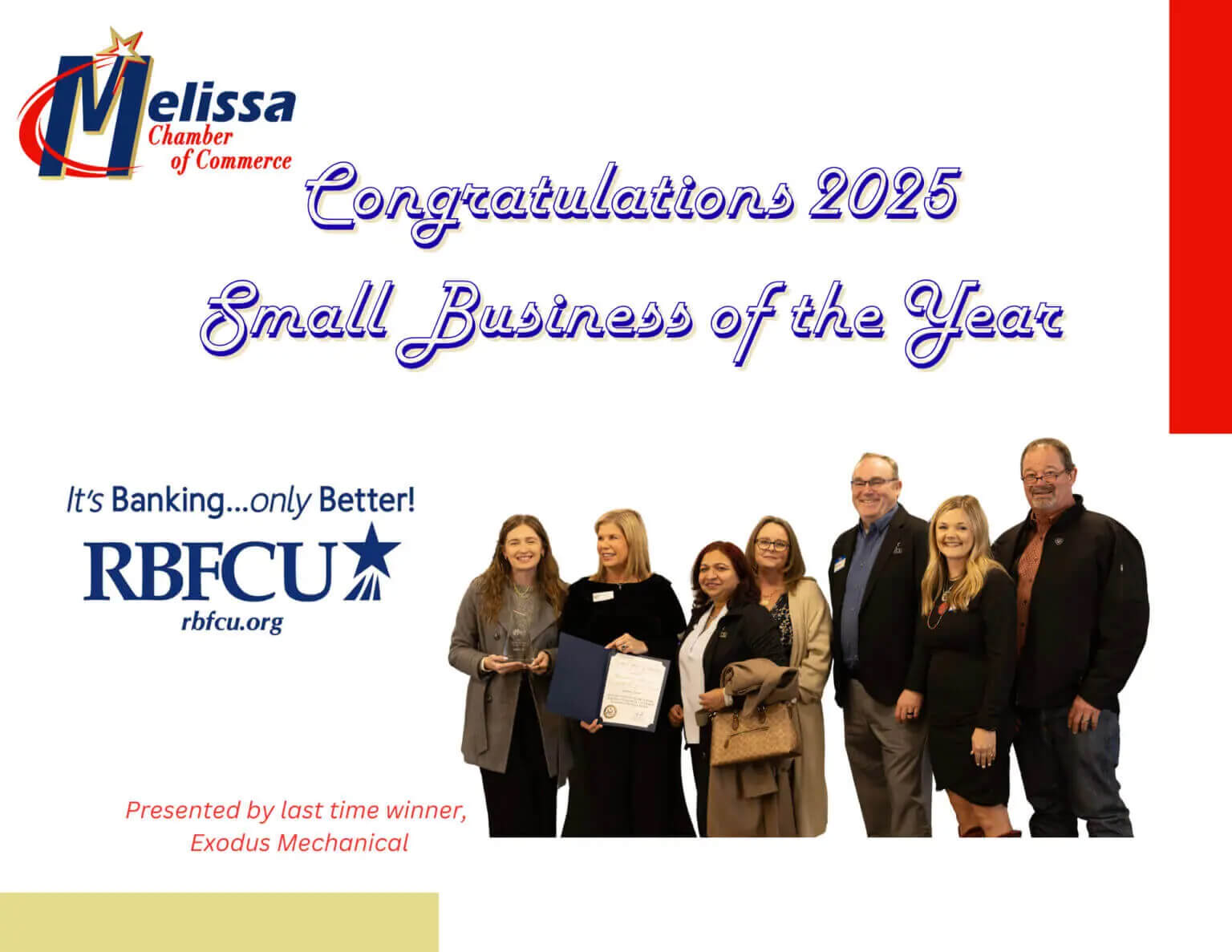 2025 Melissa's Small Business of the Year