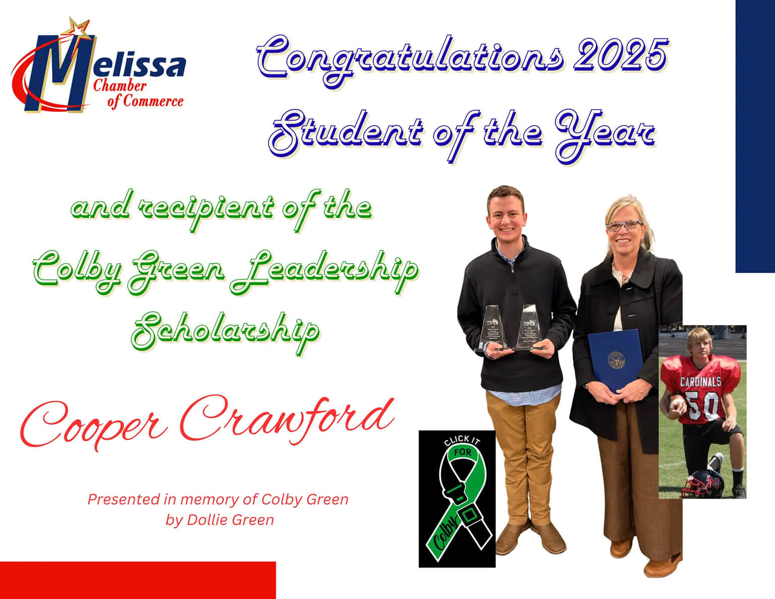 2025 Melissa's Student of the Year