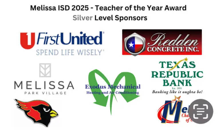 2025 Melissa ISD Teacher/Staff of the Year SILVER Sponsors