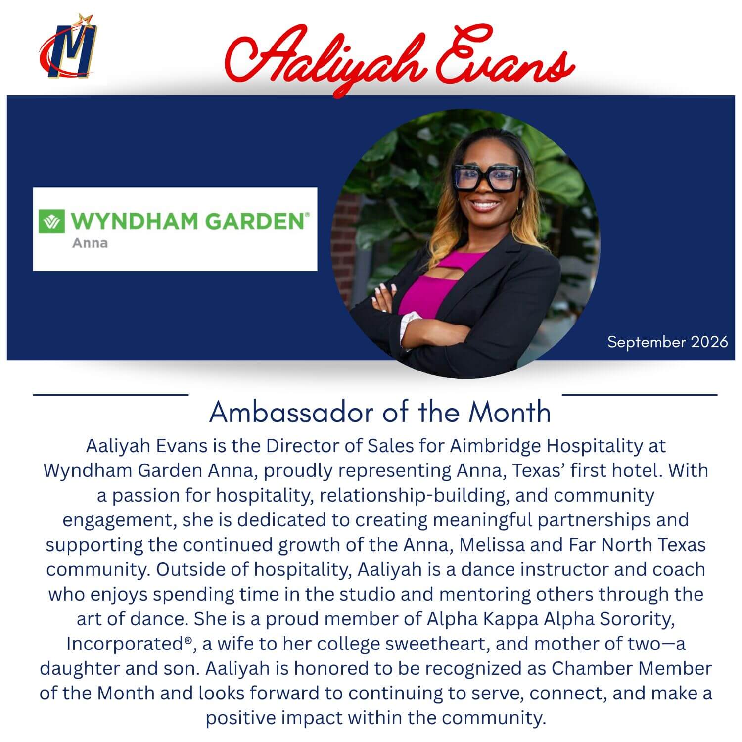 Ambassador of the Month_Aaliyah Evans