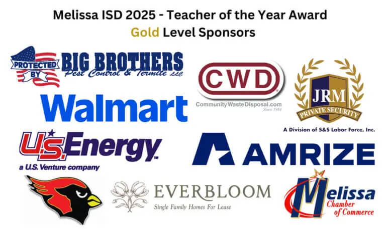 2025 Melissa ISD Teacher/Staff of the Year GOLD Sponsors