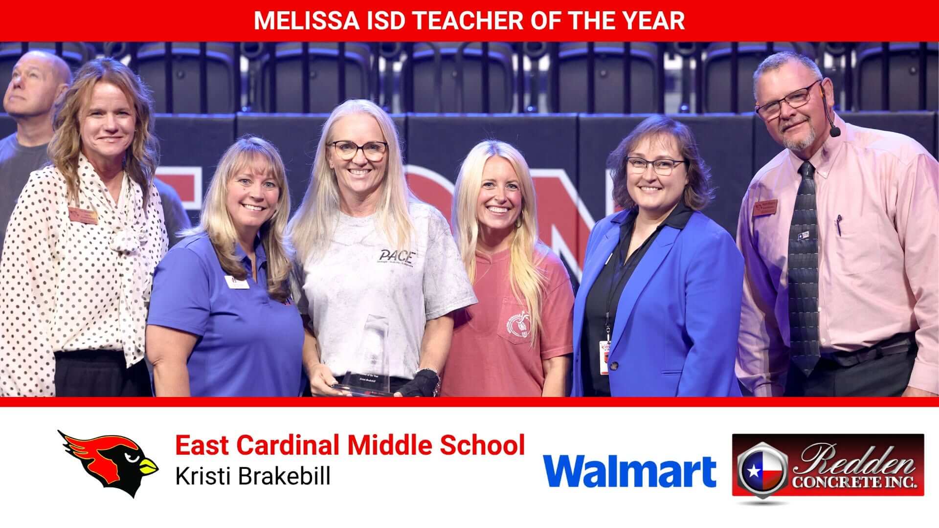 2026 Melissa ISD East Cardinal Middle School Teacher of the Year