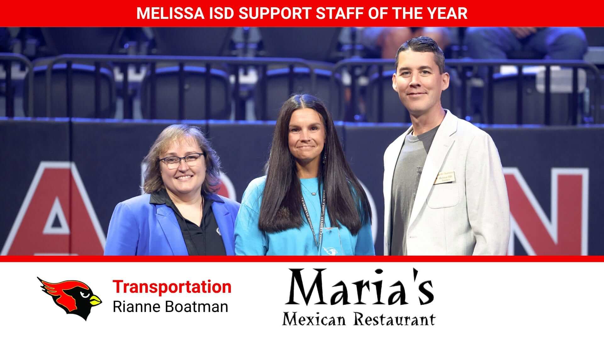 2026 Melissa ISD Transportation Staffer of the Year