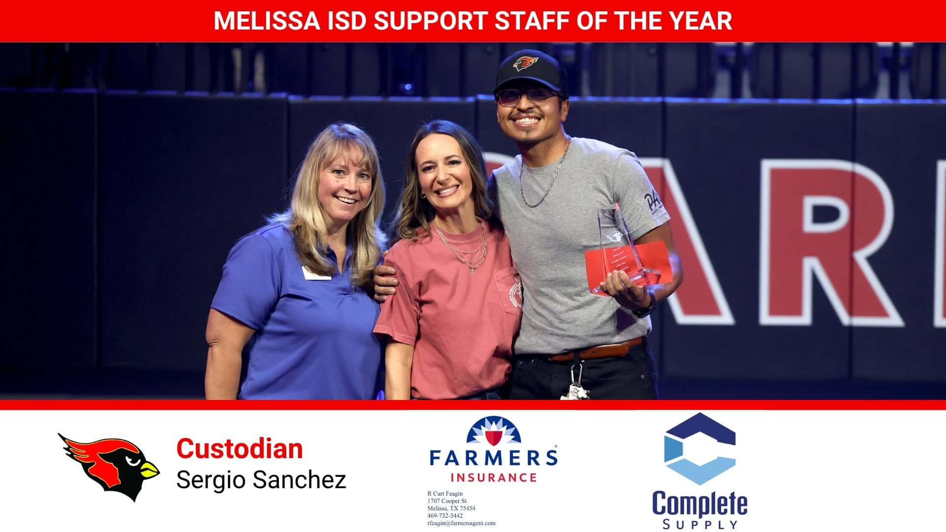 2026 Melissa ISD Custodian of the Year