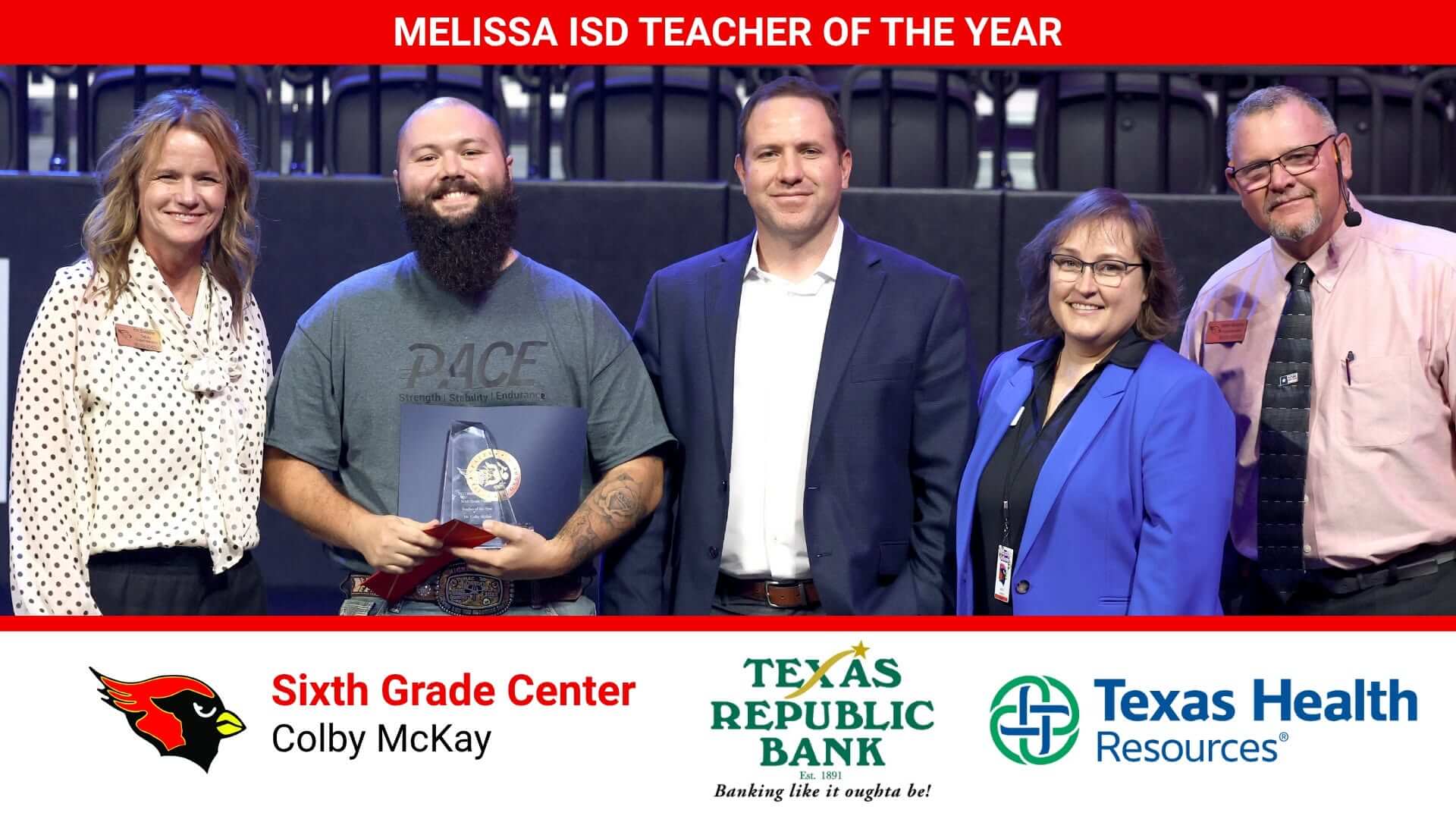 2026 Melissa ISD Sixth Grade Center Teacher of the Year