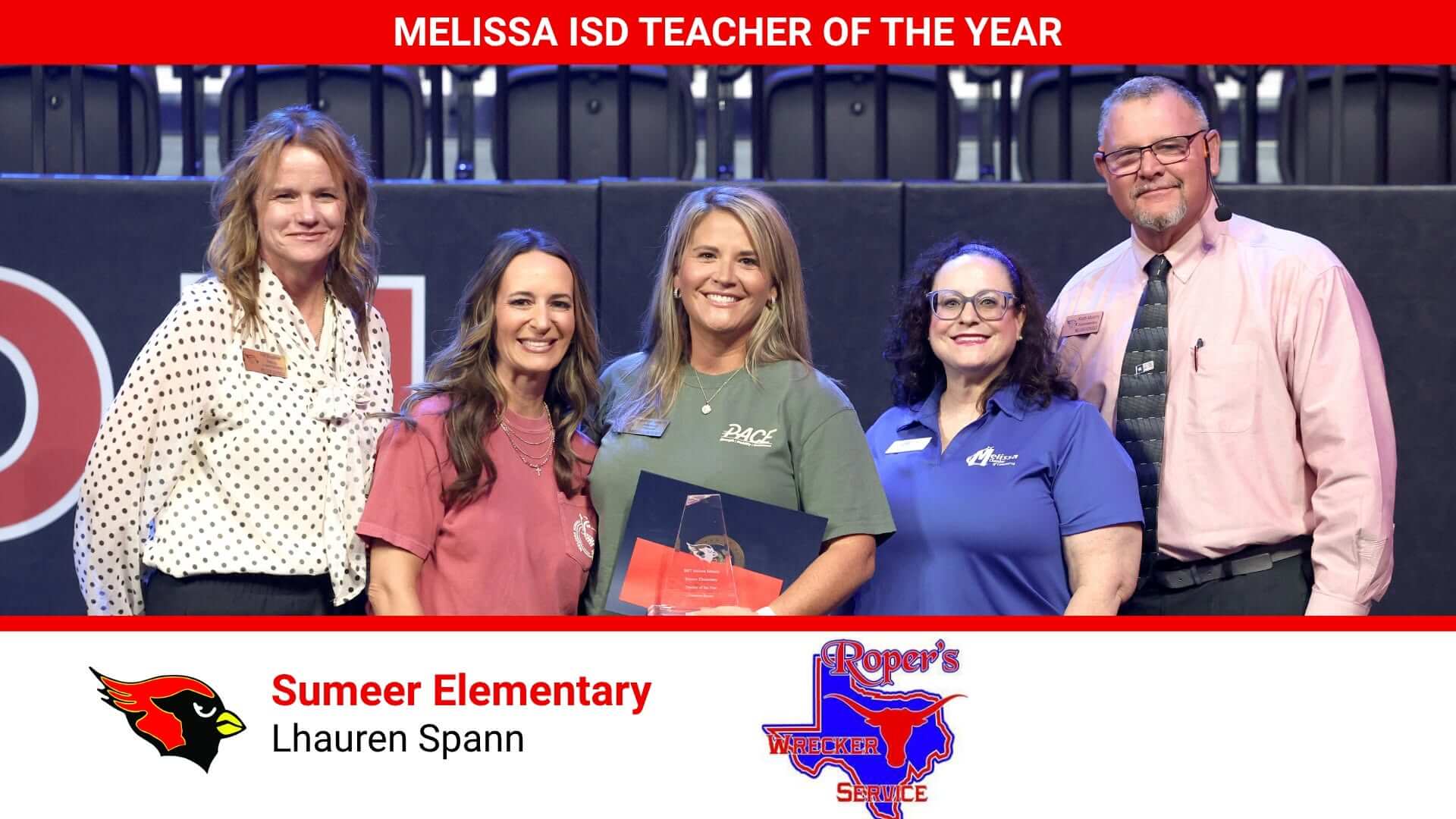 2026 Melissa ISD Sumeer Teacher of the Year