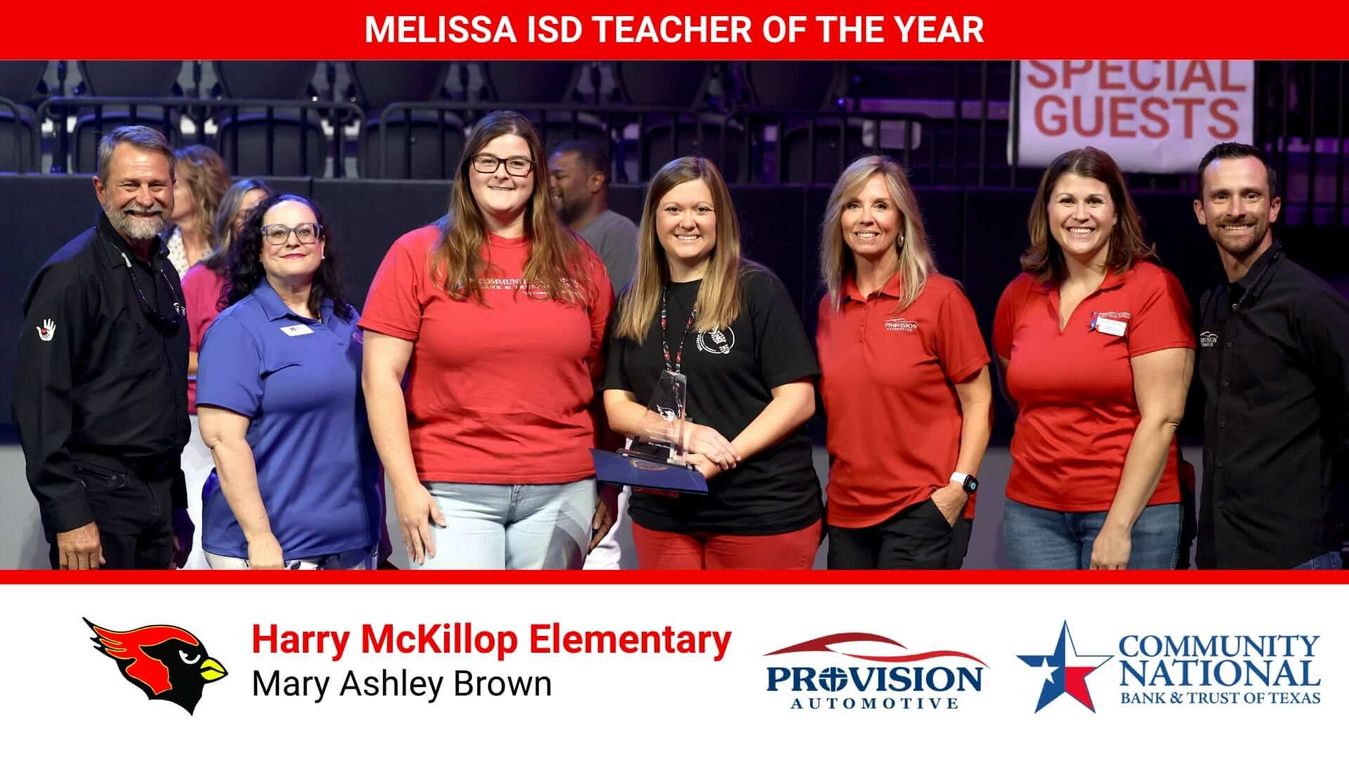 2026 Melissa ISD HME Teacher of the Year