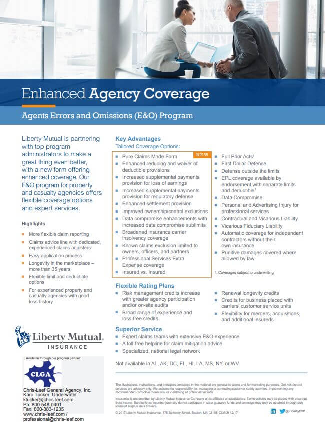 Liberty Mutual Insurance flyer