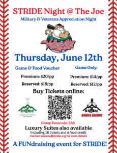 STRIDE Night at the Valley Cats Baseball game, Thursday, June 12 2025 Premium tickets $20 game and food voucher, just game $14 per person. contact abrame@stride.org for more details.