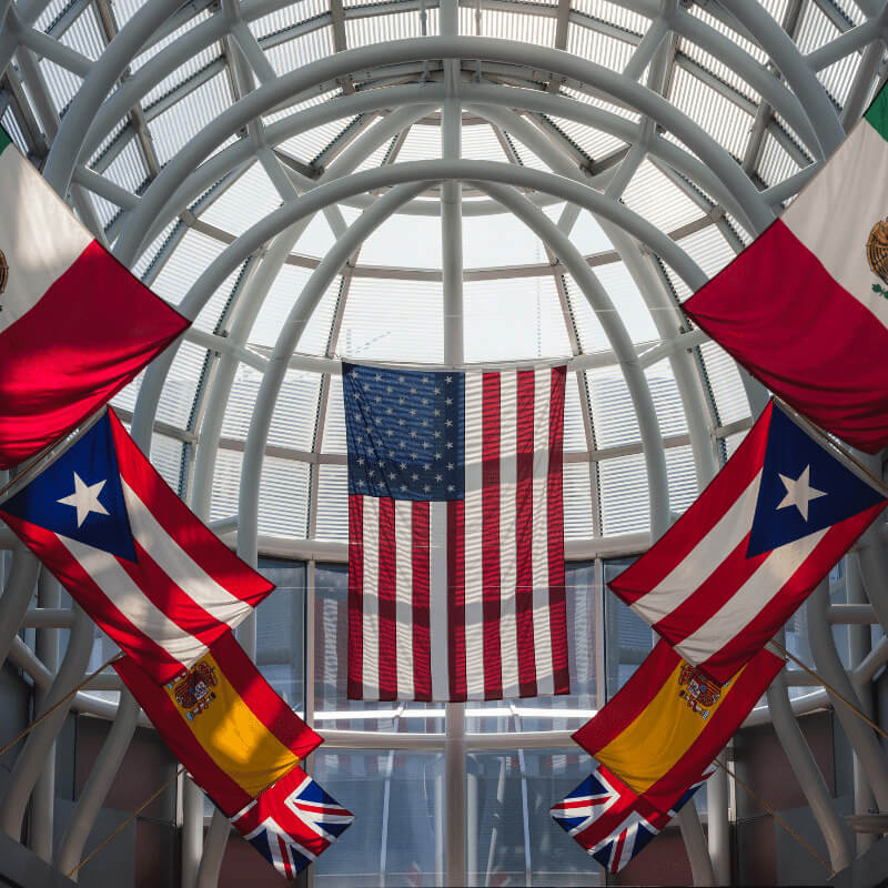 Flags at Ohare International Airport