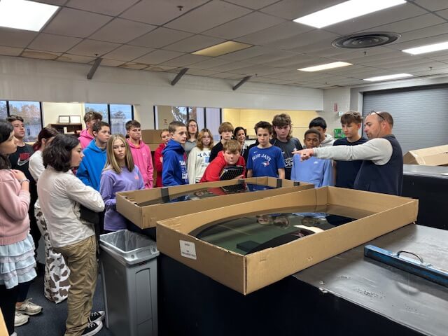 students at concept packaging