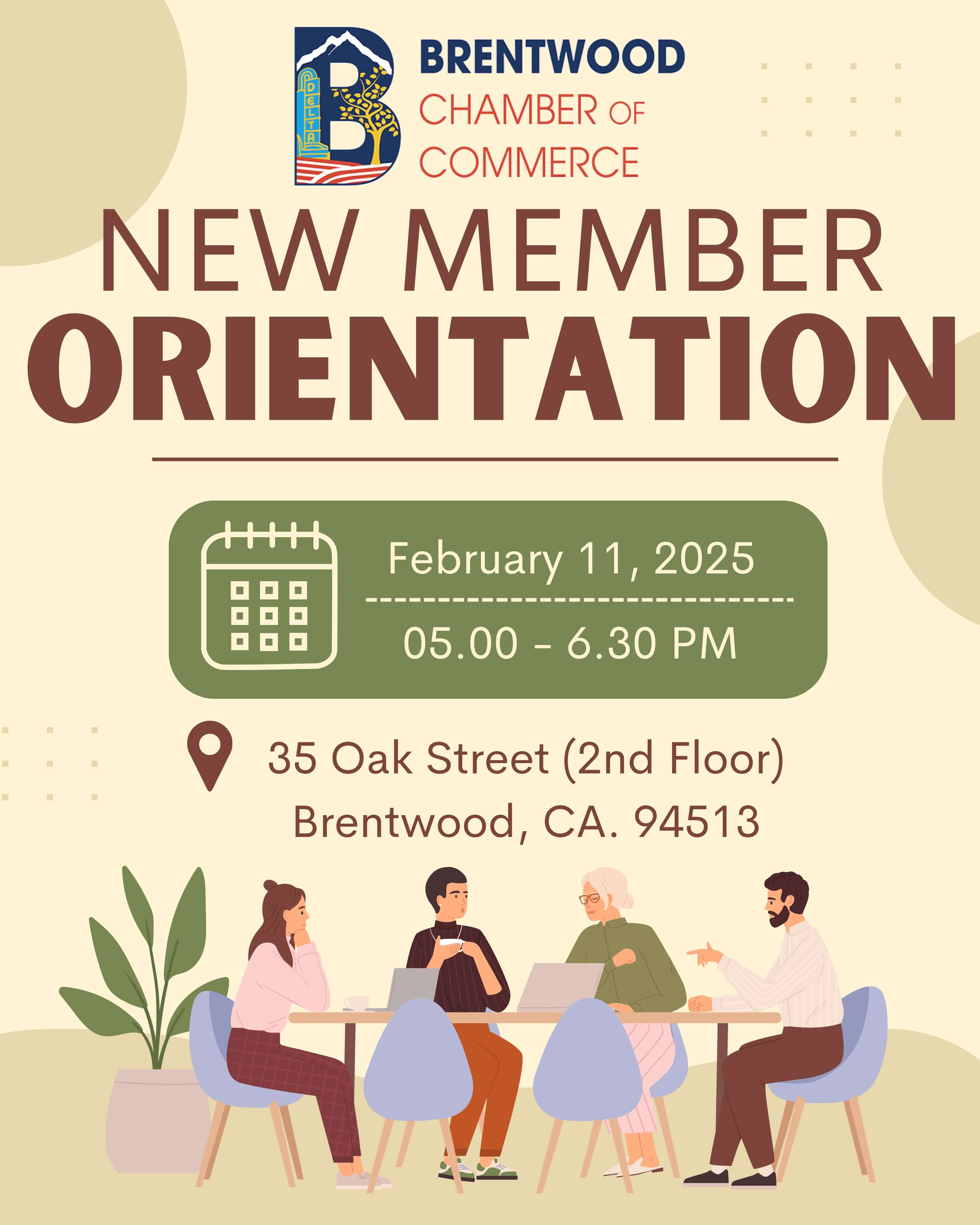 New member Orientation Feb