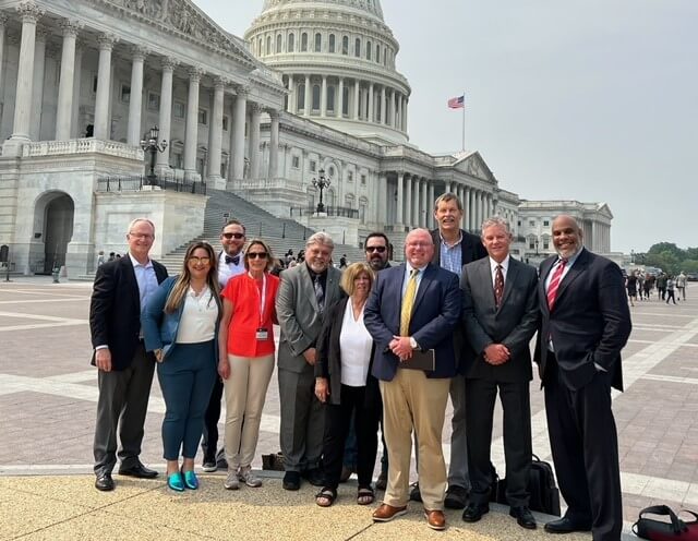 CARVC staff and members join representatives from RVIA and OHI for legislative visits in Washington DC, 2023.