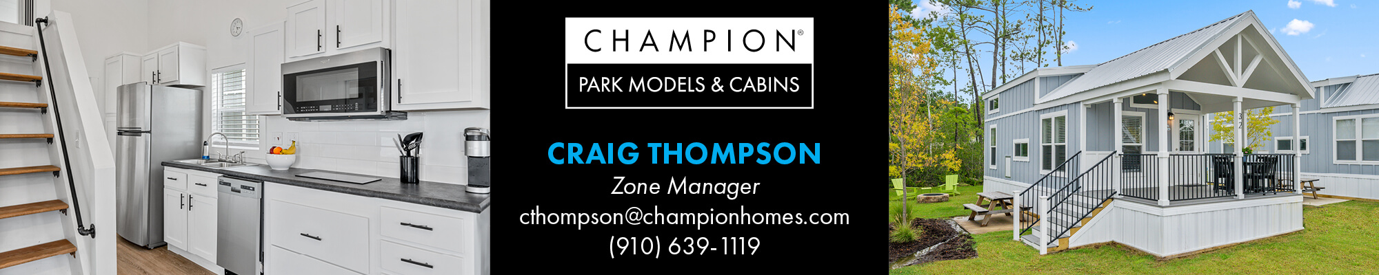 Champion Park Model banner ad