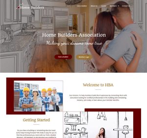 Home Builders Association Website Screenshot