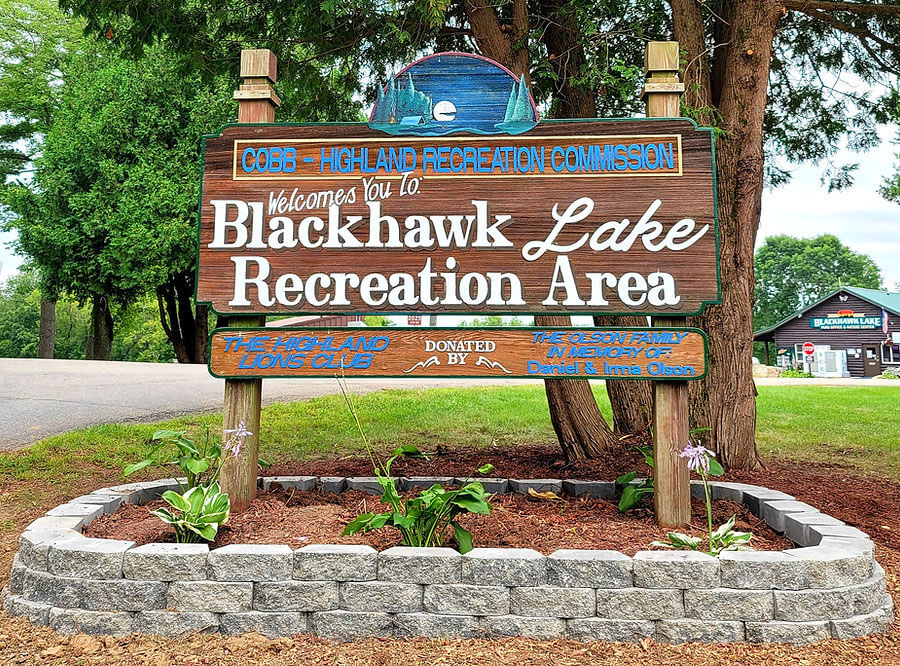 Blackhawk Lake Recreation Area Sign