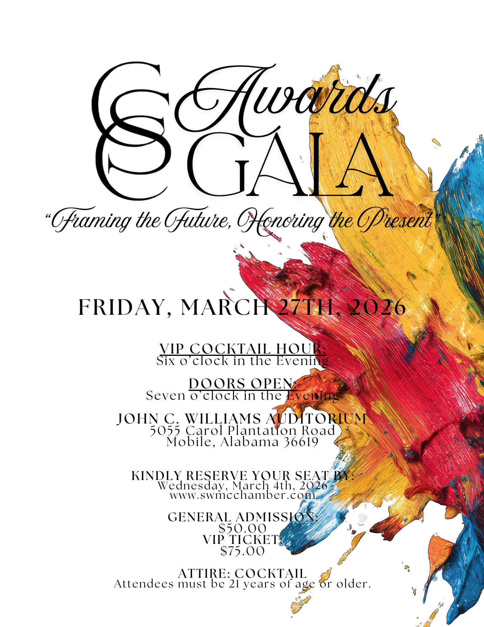 2026 Awards Gala Flyer