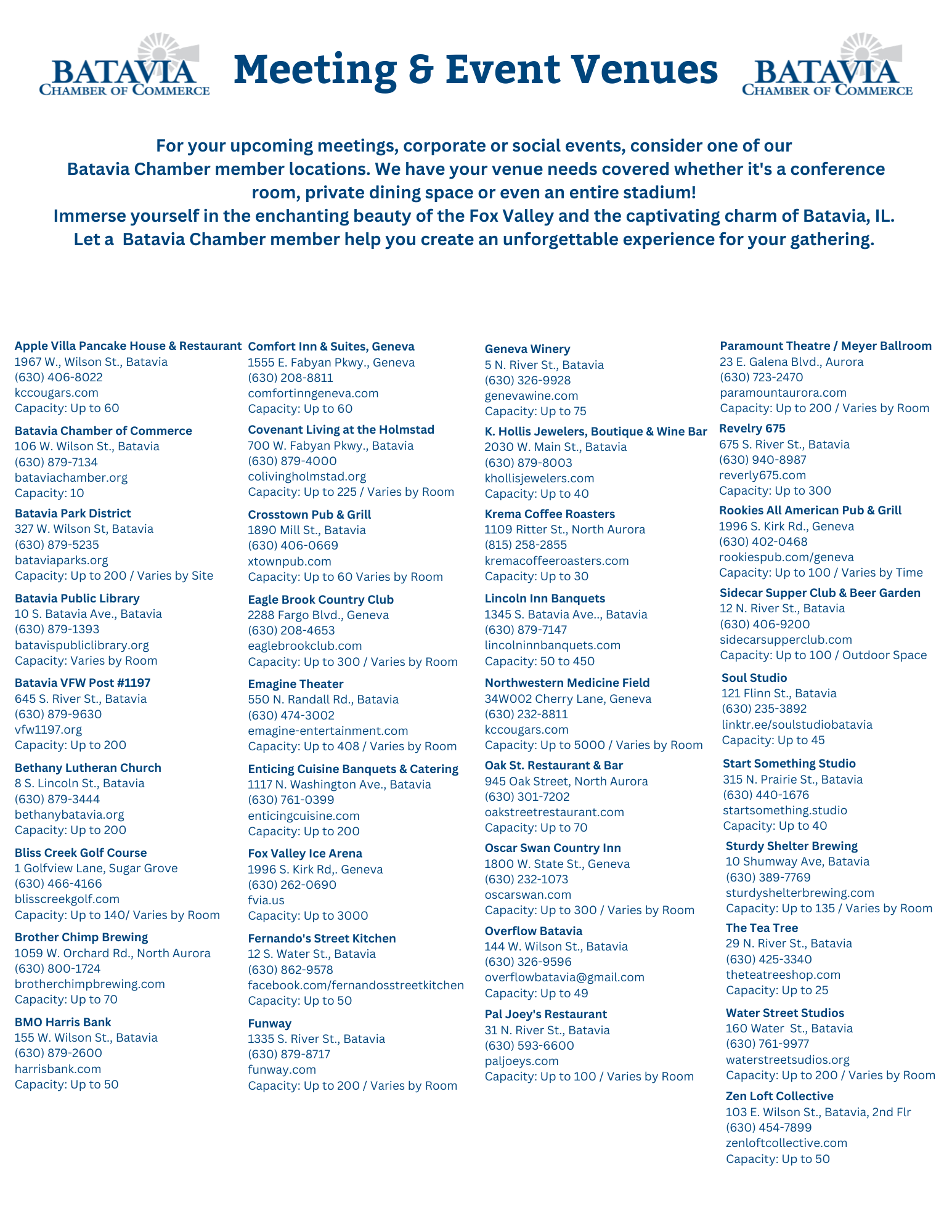 Meeting &amp; Event Venues