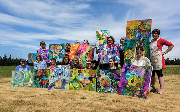 Painting class on Whidbey Island, WA, small