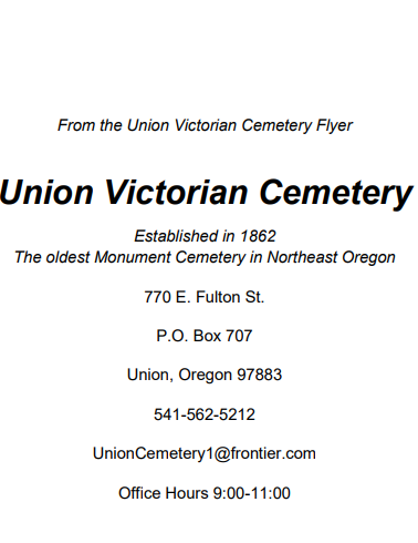 Union Victorian Cemetery