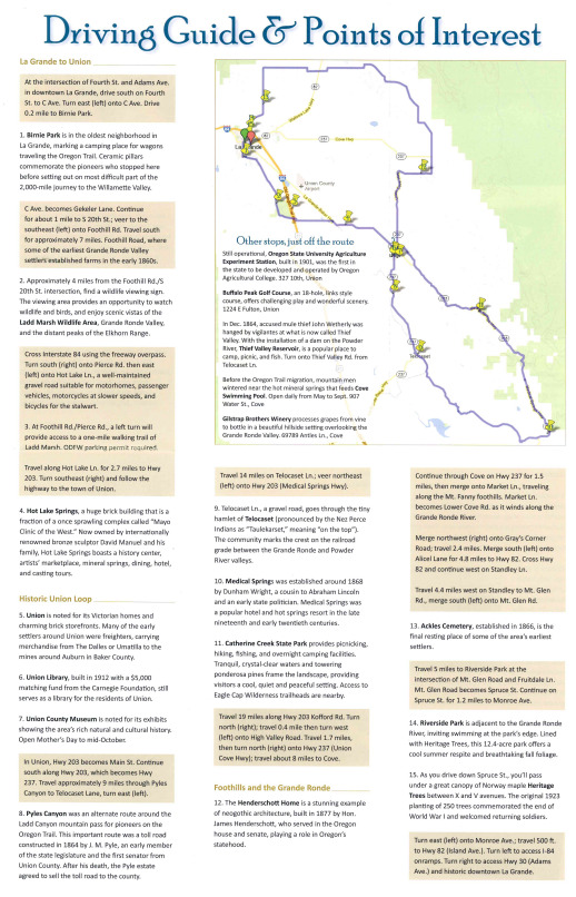 The Grande Tour Scenic Byway Points of Interest