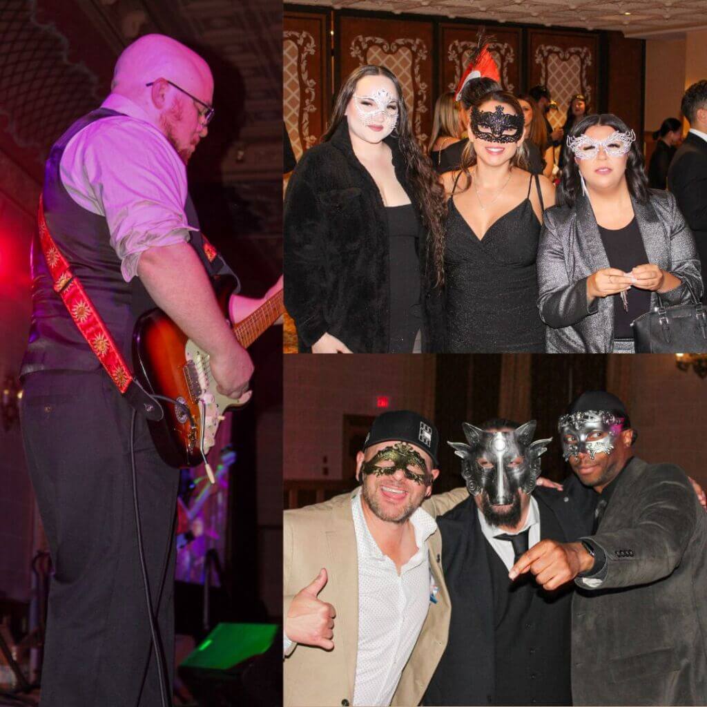 Attenedees at the 20th annual gala event. the iCC held a masquerade ball.