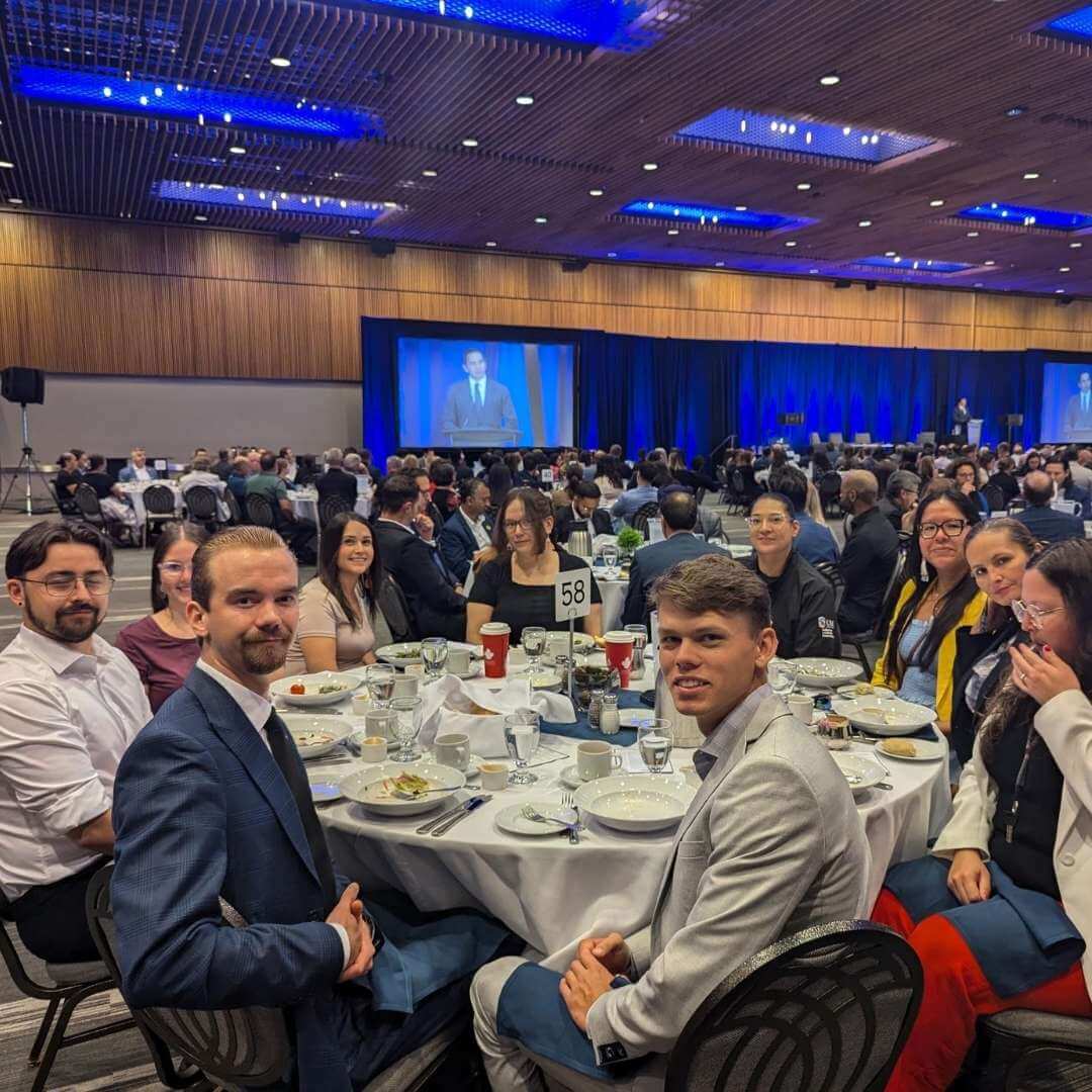 student table at the ICC's Launching Success Luncheon with Premier Wab Kinew