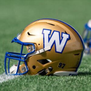 Winnipeg Blue Bomber helmet
