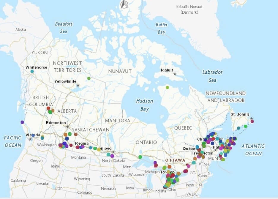 windturbine map canada