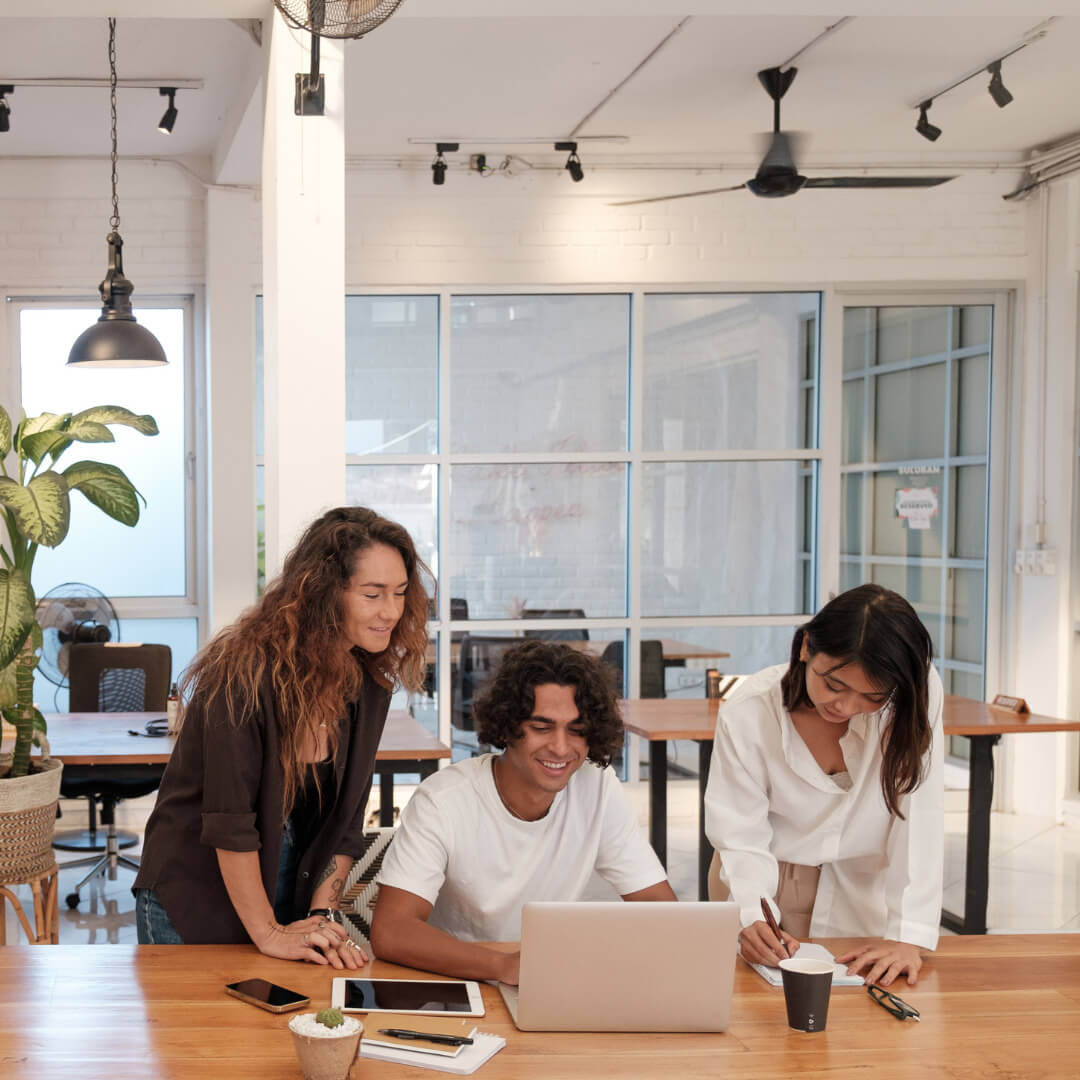 people working together