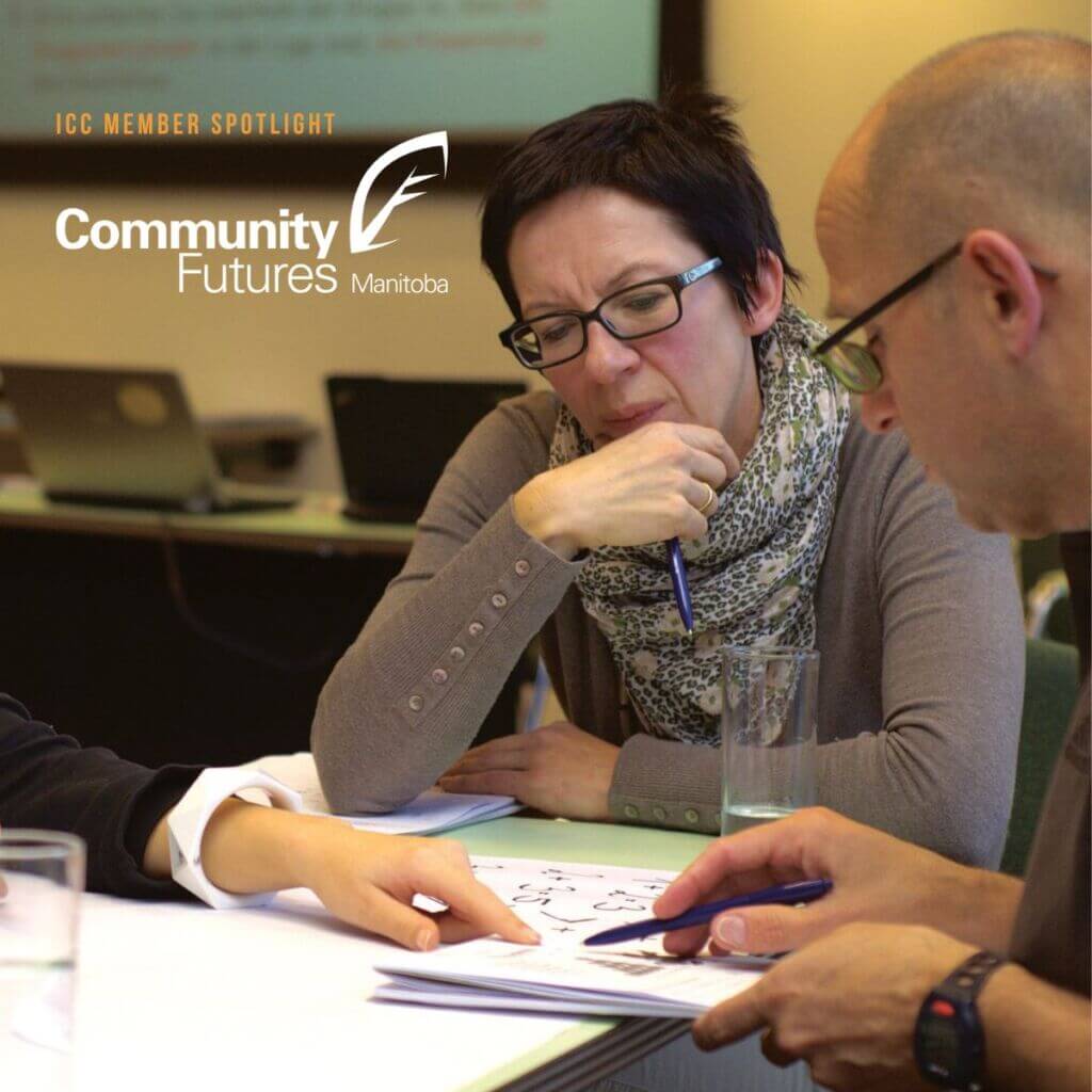 people in a meeting with CFManitoba logo over photo