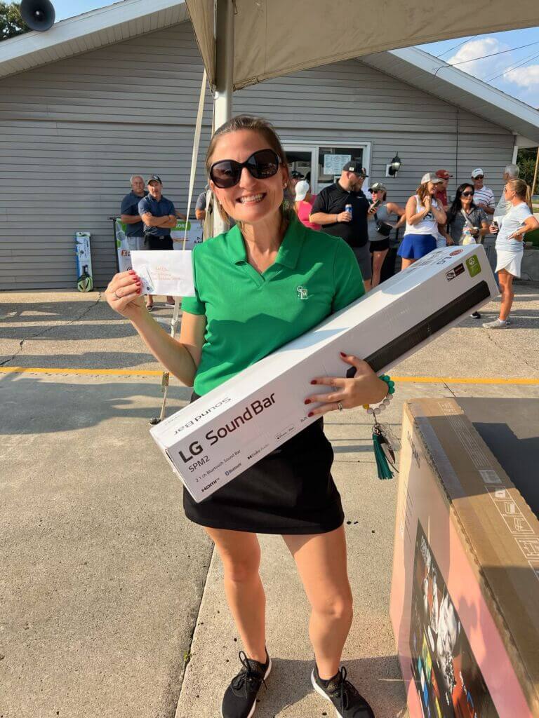 Kate Stucky wins the LG Soundbar