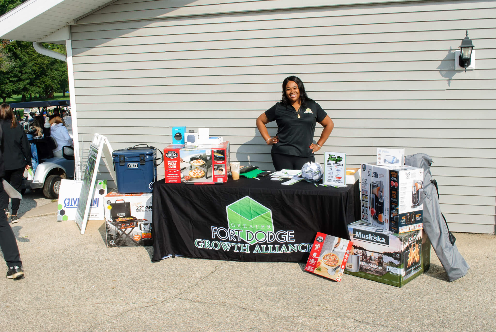 Raffle Table with prizes