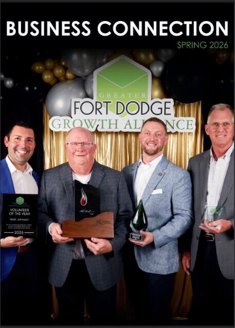 4 men on the cover of Spring 2026 Business Connection 