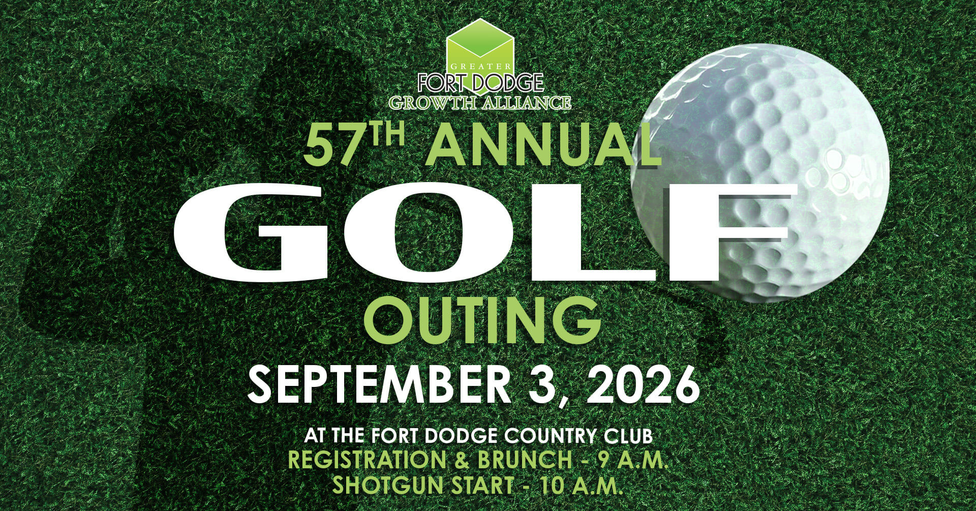 Golf Outing Flyer with Date, Time, checkin